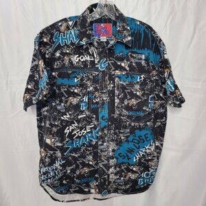 VTG 90's Pro Player by Daniel Young San Jose Sharks Graphic Shirt Size M